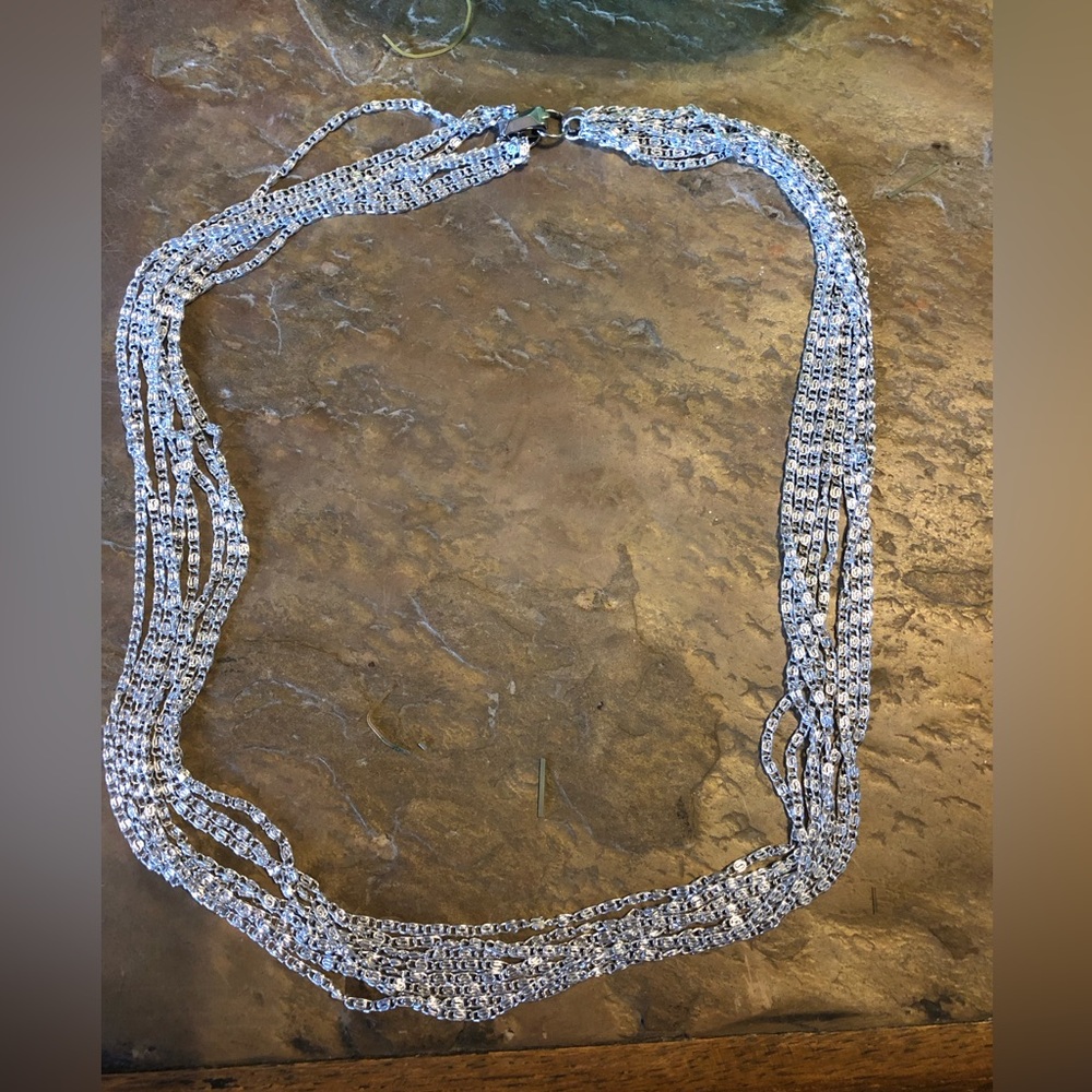 Multi-Strand Silver Tone Women’s Necklace